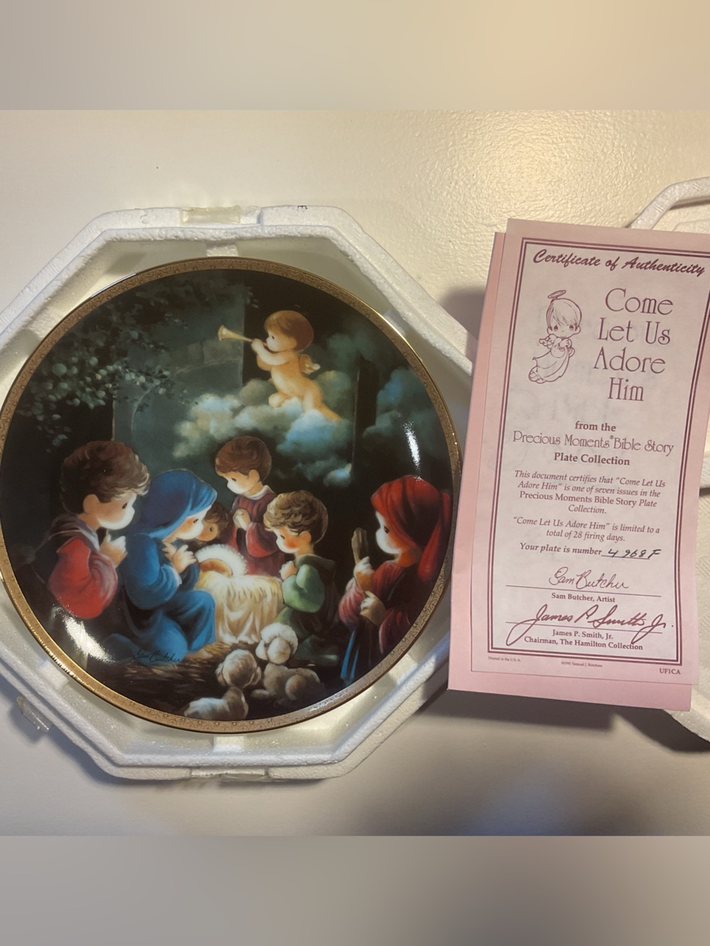 Precious Moments collectible plate